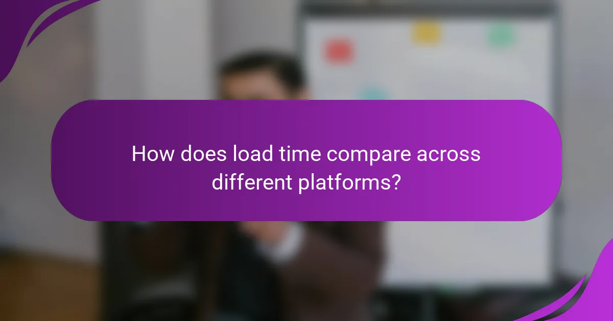 How does load time compare across different platforms?