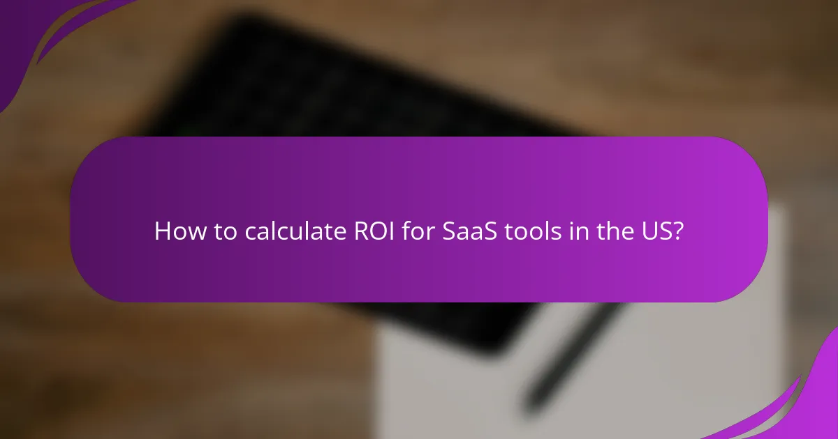 How to calculate ROI for SaaS tools in the US?