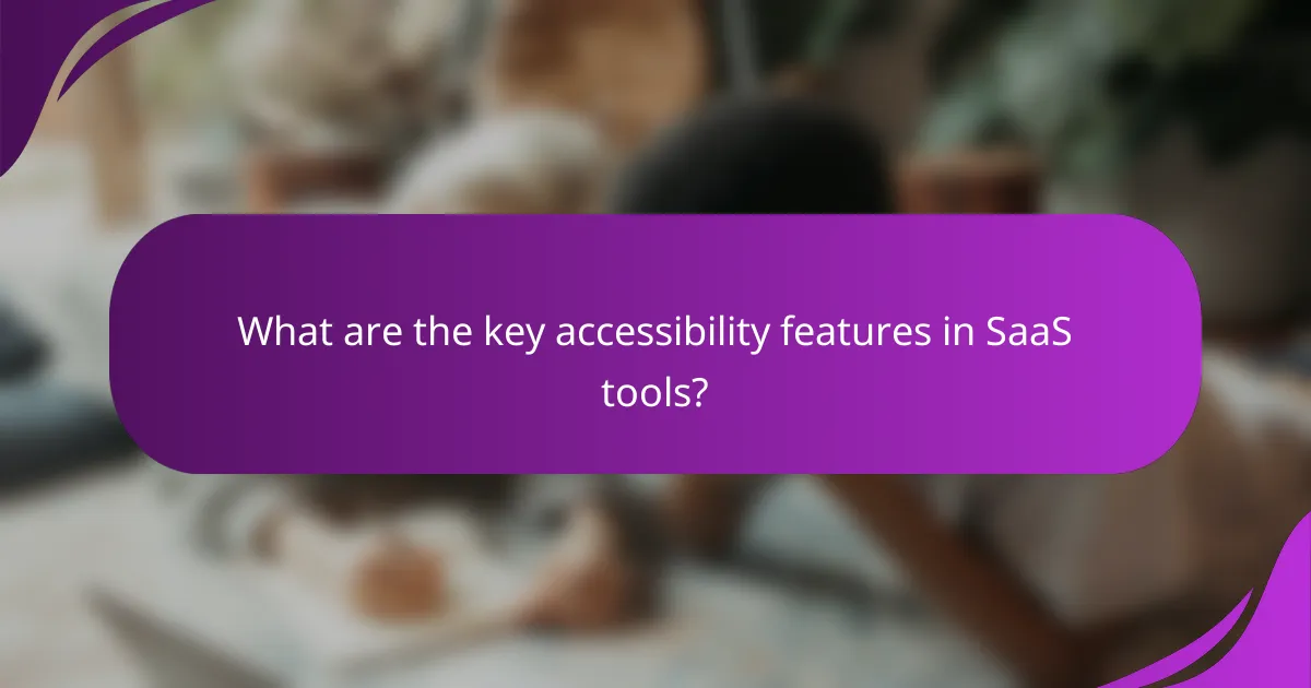 What are the key accessibility features in SaaS tools?